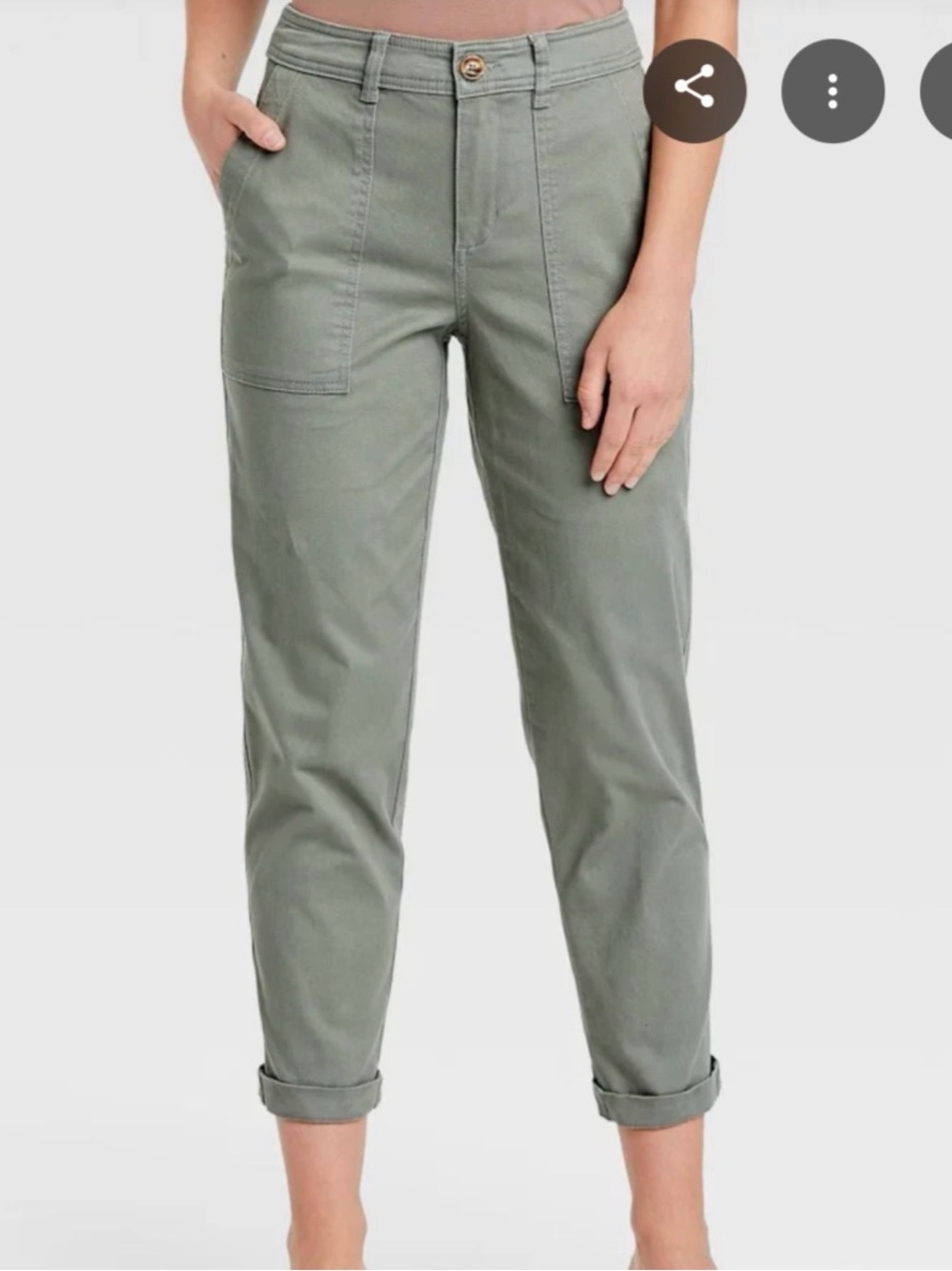 A New Day High-Rise Olive Green Utility Ankle
Pants, Women's Size 4 NWT/0397
